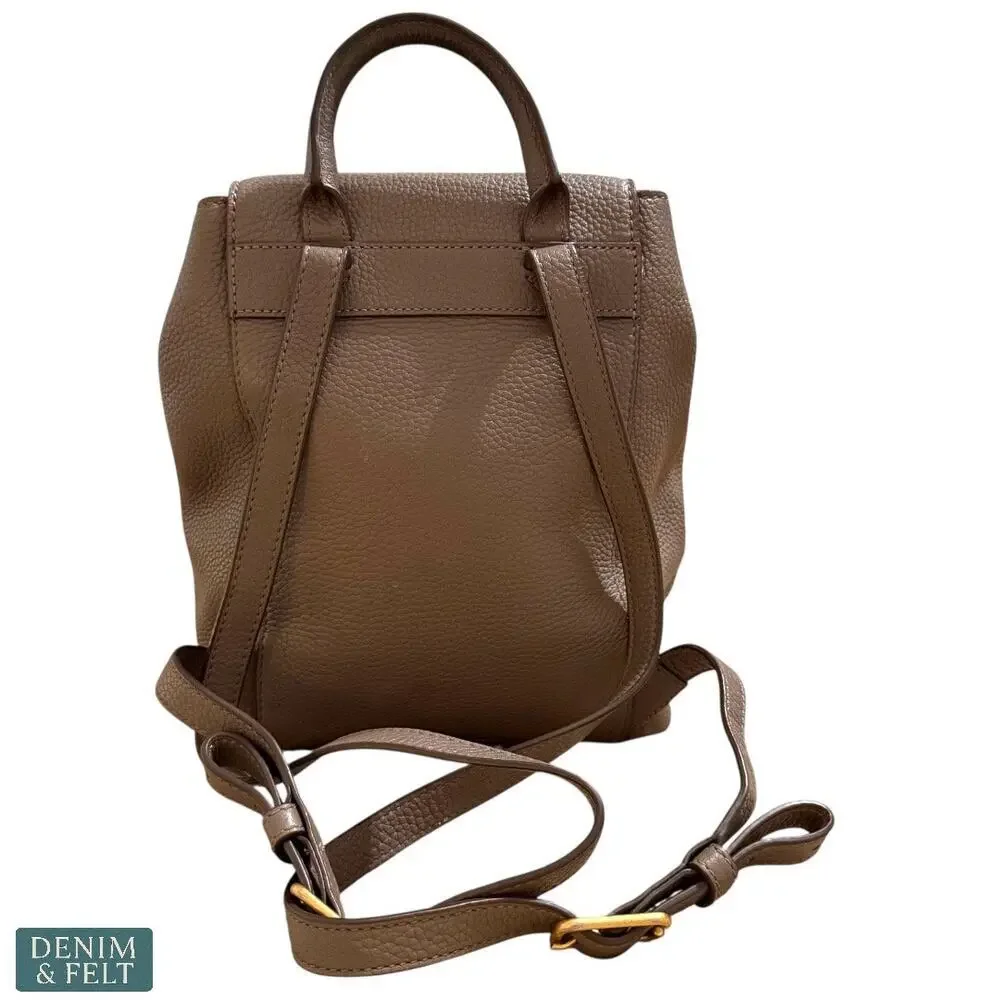 Tory Burch Sand McGraw Leather Backpack w/‎ Tassel Detail, Adjustable Straps